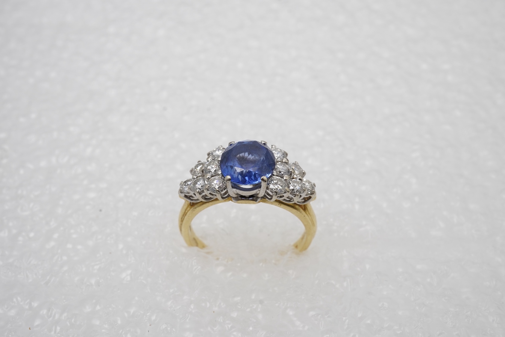 A sapphire and diamond ring